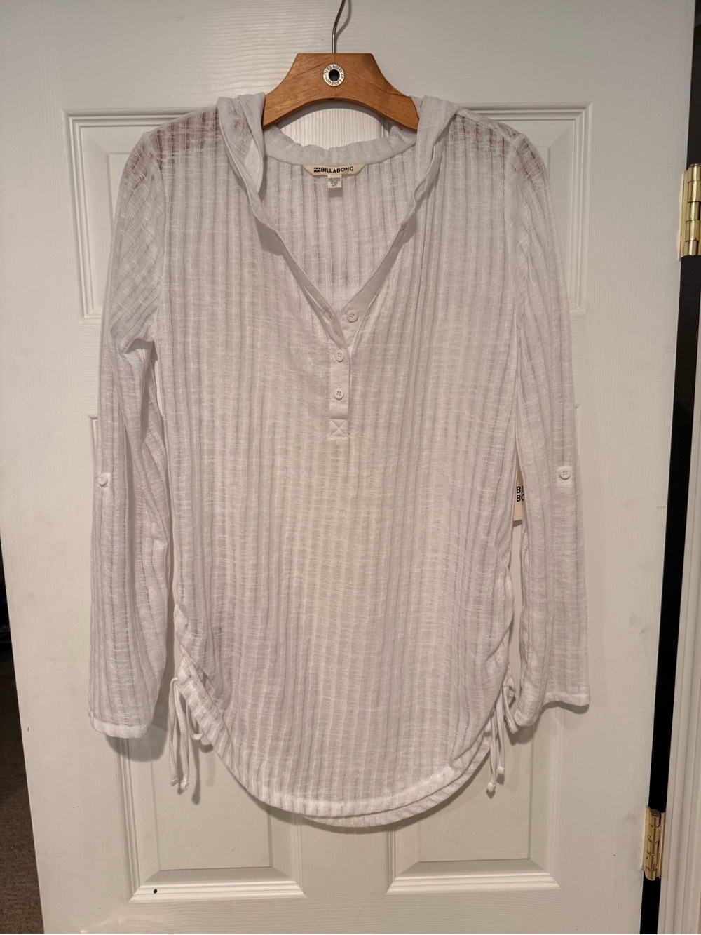 Billabong NWT white see through bathing suit cover up